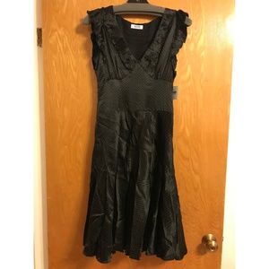 Moschino Cheap & Chic | Black Silk Dress with White Pindots